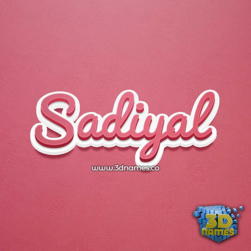 sadiyal in Red Scribble style - 3D name wallpaper