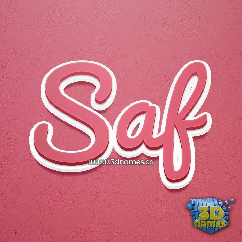 saf in Red Scribble style - 3D name wallpaper saf in Red Scribble style - 3D name wallpaper