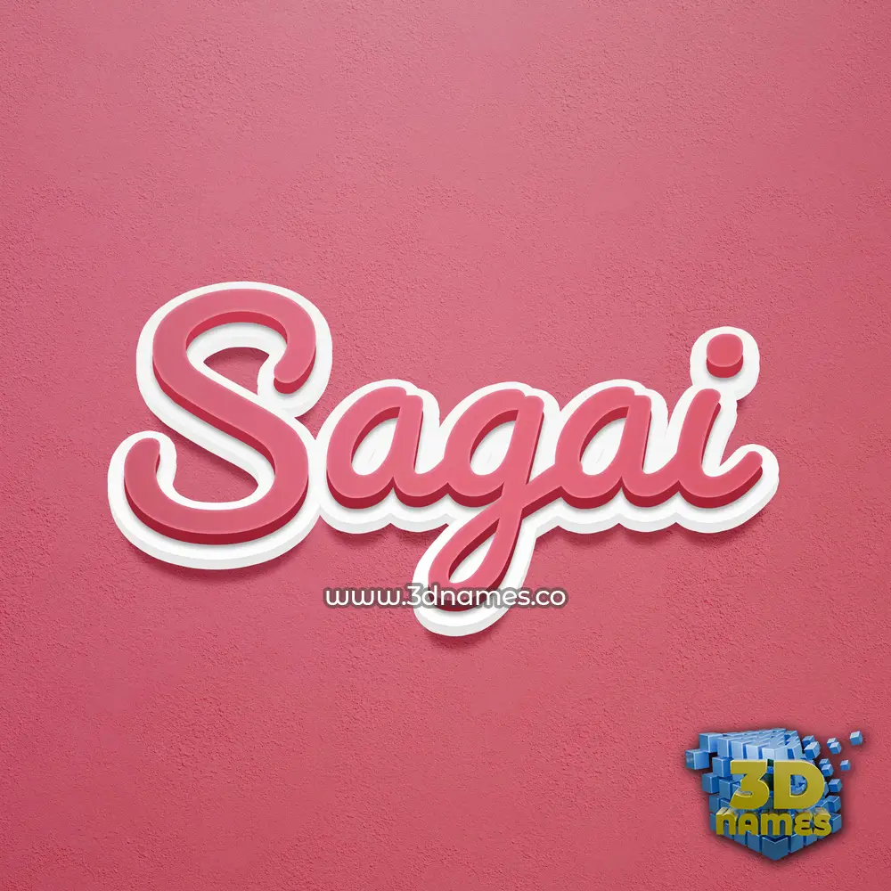 sagai in Red Scribble style - 3D name wallpaper sagai in Red Scribble style - 3D name wallpaper