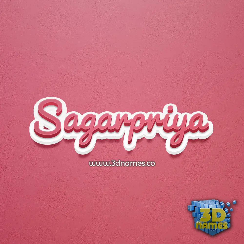 sagarpriya in Red Scribble style - 3D name wallpaper