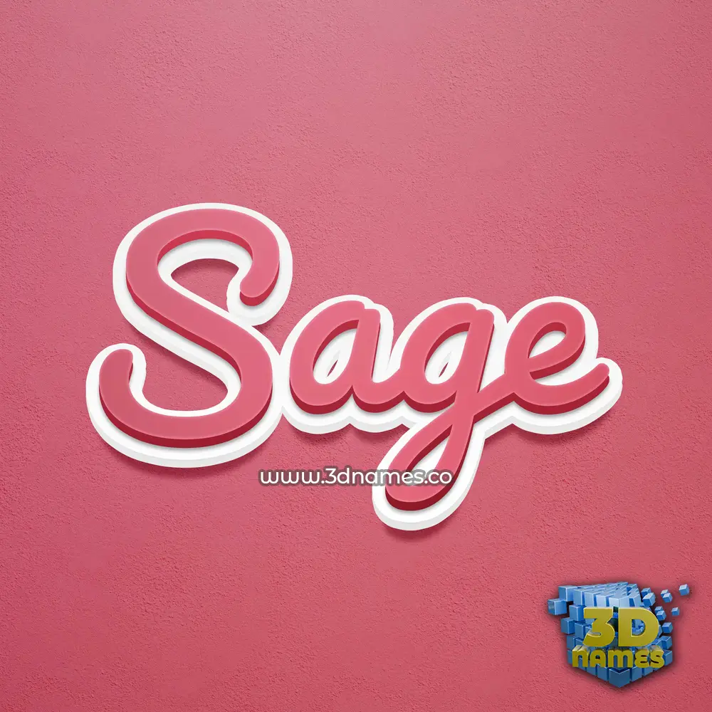 sage in Red Scribble style - 3D name wallpaper sage in Red Scribble style - 3D name wallpaper