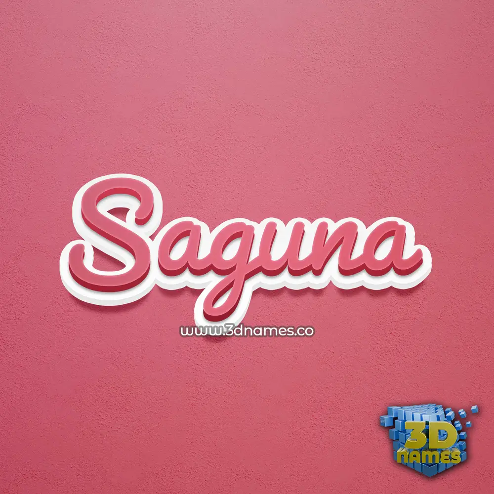 saguna in Red Scribble style - 3D name wallpaper saguna in Red Scribble style - 3D name wallpaper