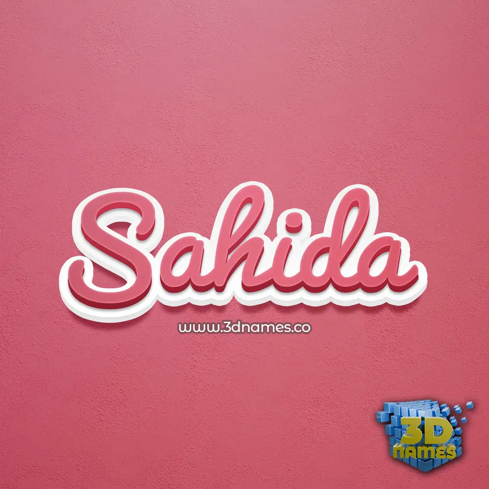 sahida in Red Scribble style - 3D name wallpaper sahida in Red Scribble style - 3D name wallpaper