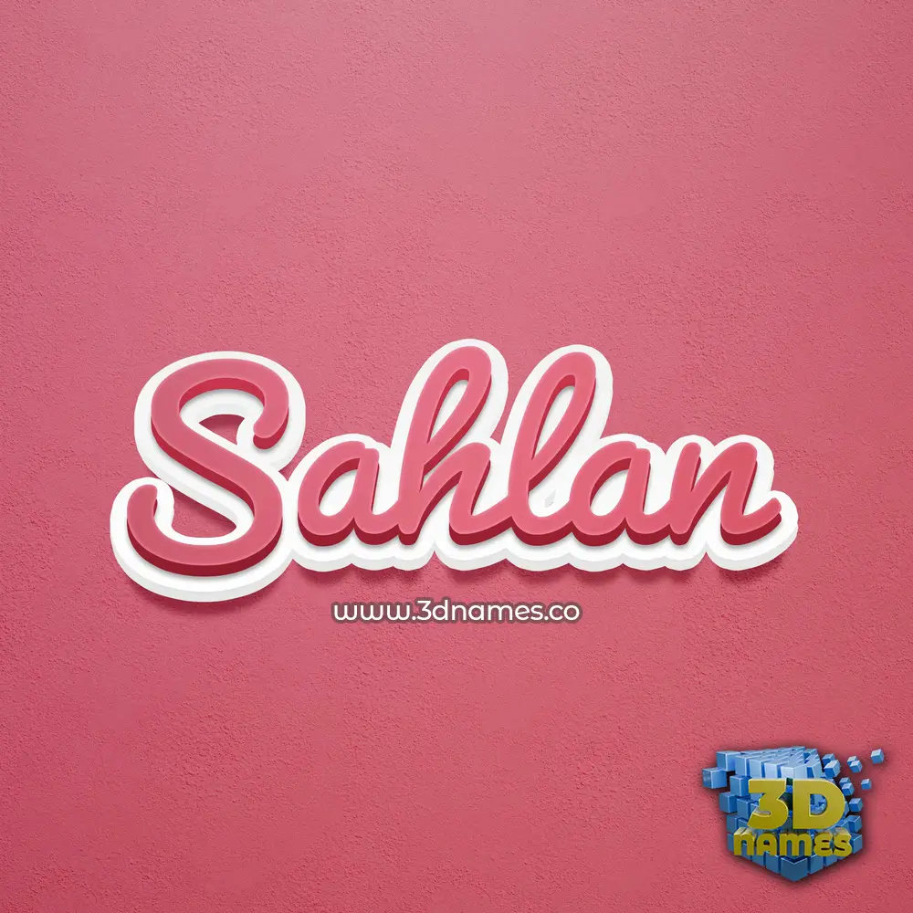 sahlan in Red Scribble style - 3D name wallpaper sahlan in Red Scribble style - 3D name wallpaper