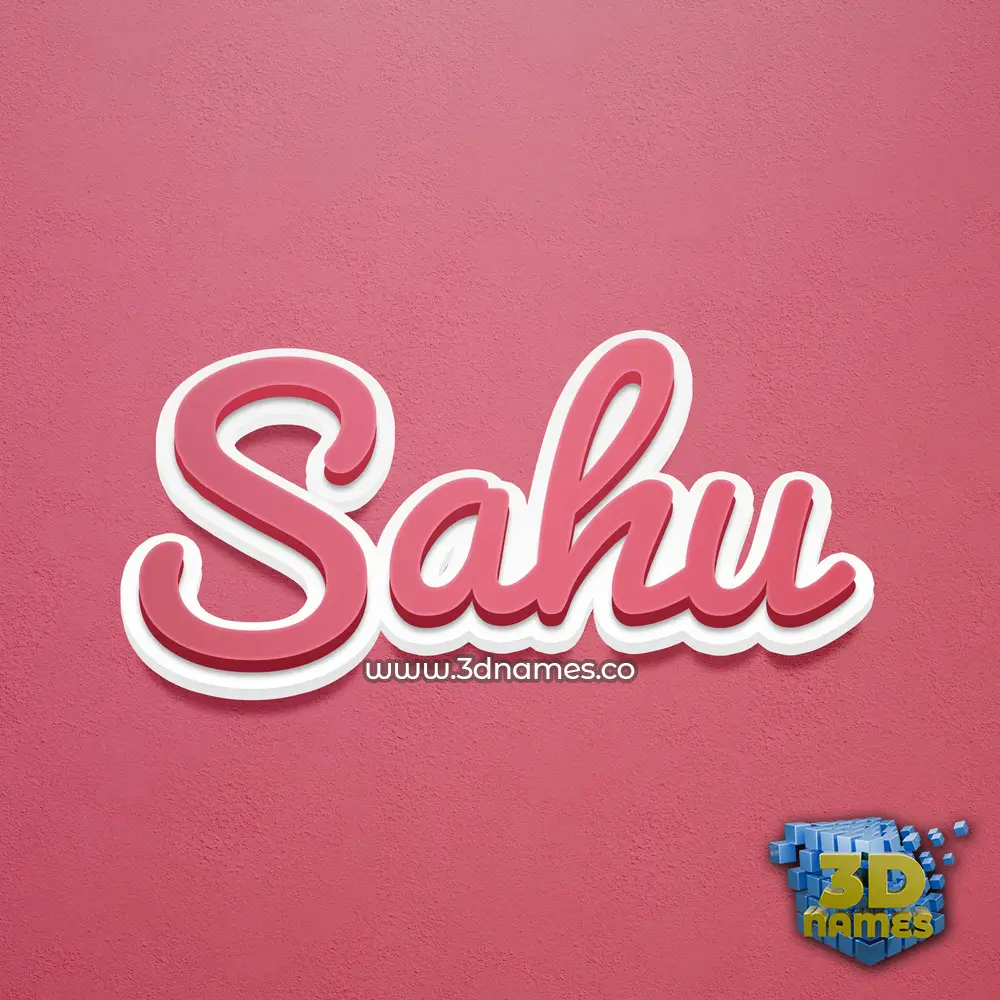 sahu in Red Scribble style - 3D name wallpaper sahu in Red Scribble style - 3D name wallpaper
