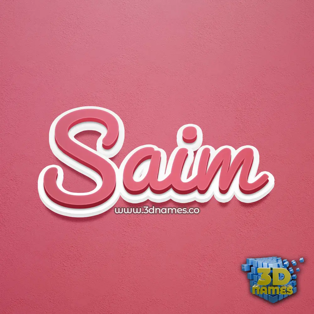 saim in Red Scribble style - 3D name wallpaper saim in Red Scribble style - 3D name wallpaper