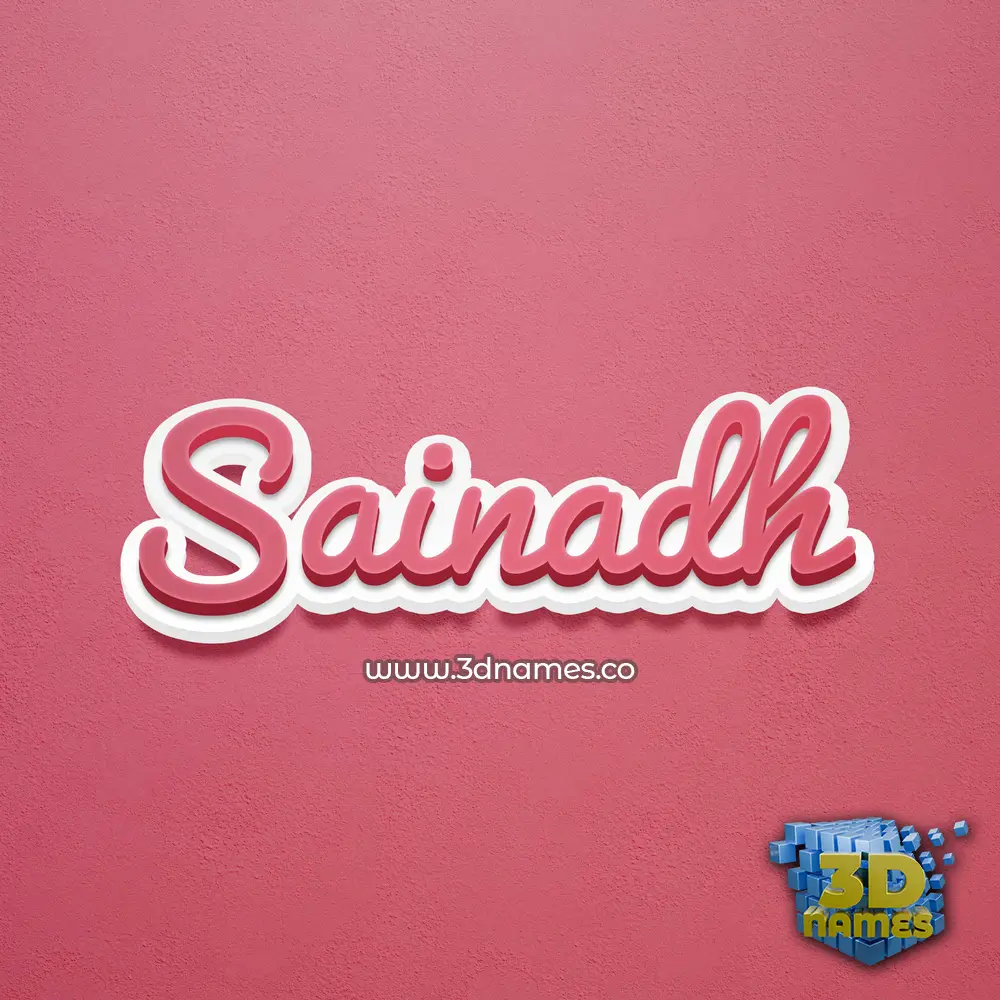 sainadh in Red Scribble style - 3D name wallpaper