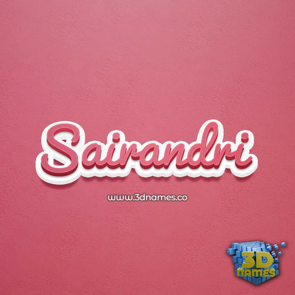 sairandri in Red Scribble style - 3D name wallpaper