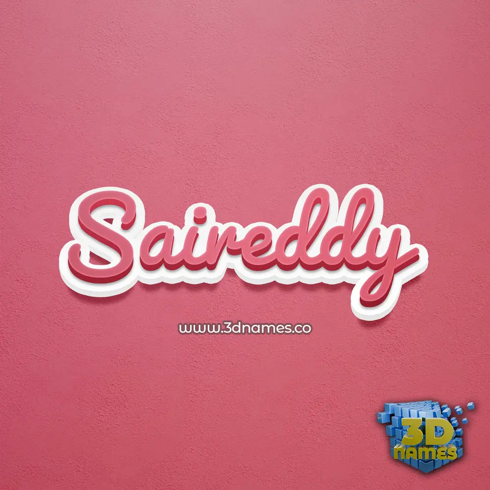 saireddy in Red Scribble style - 3D name wallpaper saireddy in Red Scribble style - 3D name wallpaper