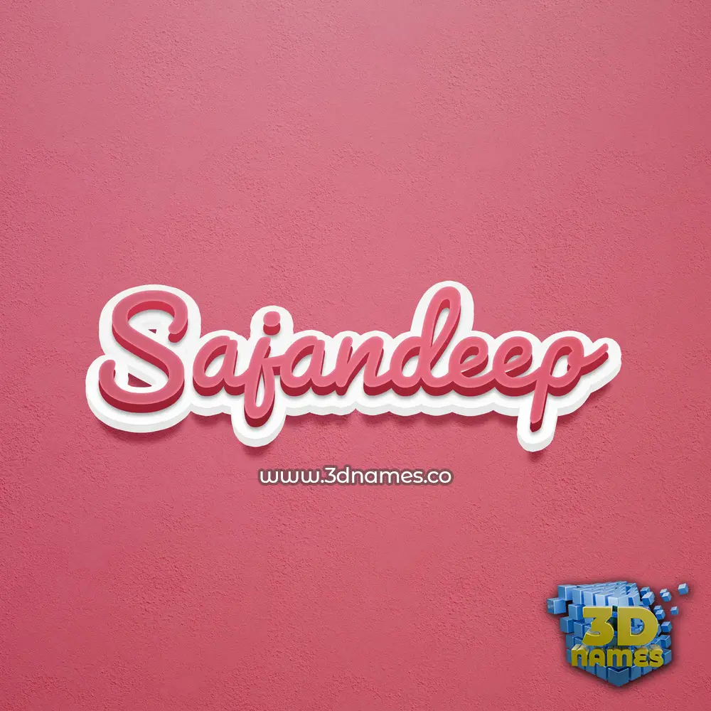 sajandeep in Red Scribble style - 3D name wallpaper