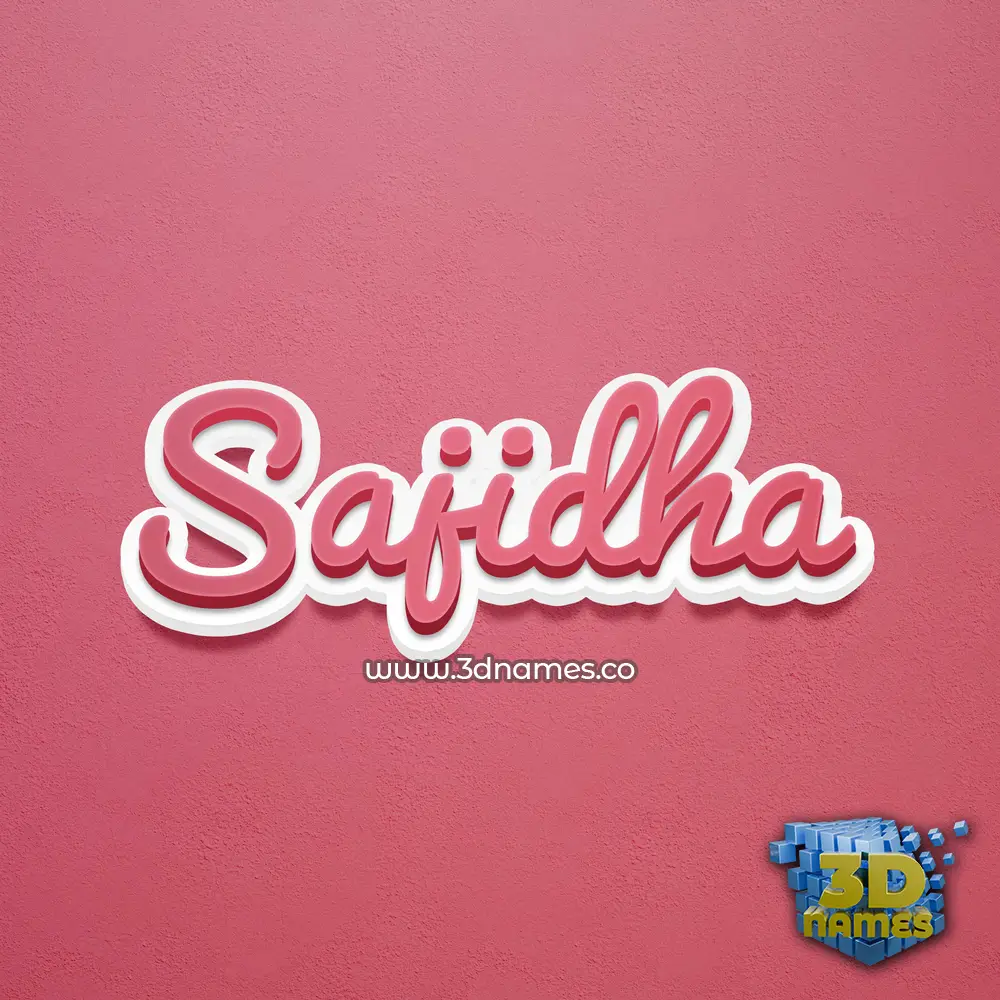 sajidha in Red Scribble style - 3D name wallpaper