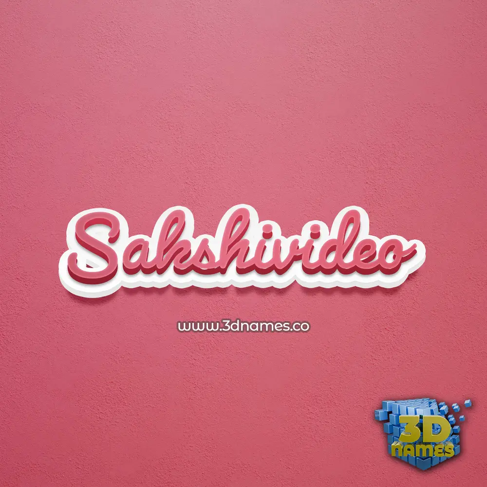 sakshivideo in Red Scribble style - 3D name wallpaper
