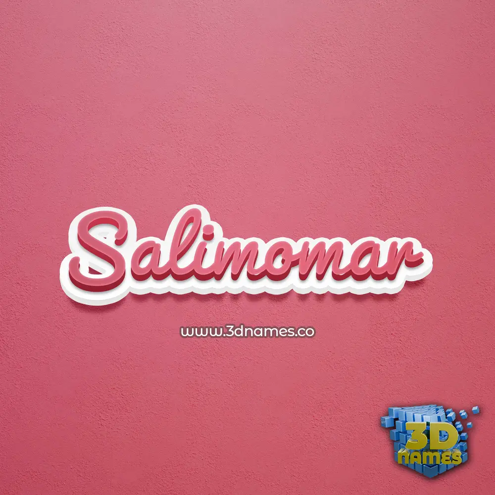 salimomar in Red Scribble style - 3D name wallpaper