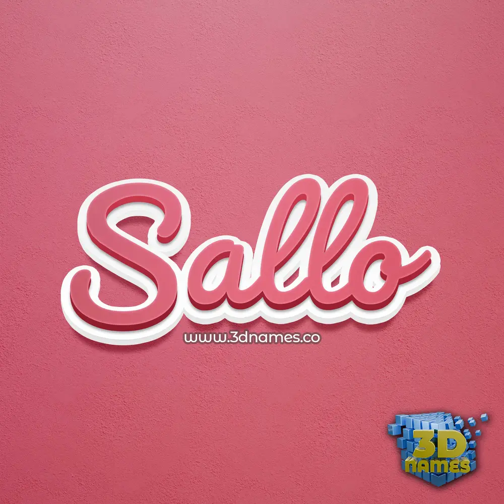 sallo in Red Scribble style - 3D name wallpaper sallo in Red Scribble style - 3D name wallpaper