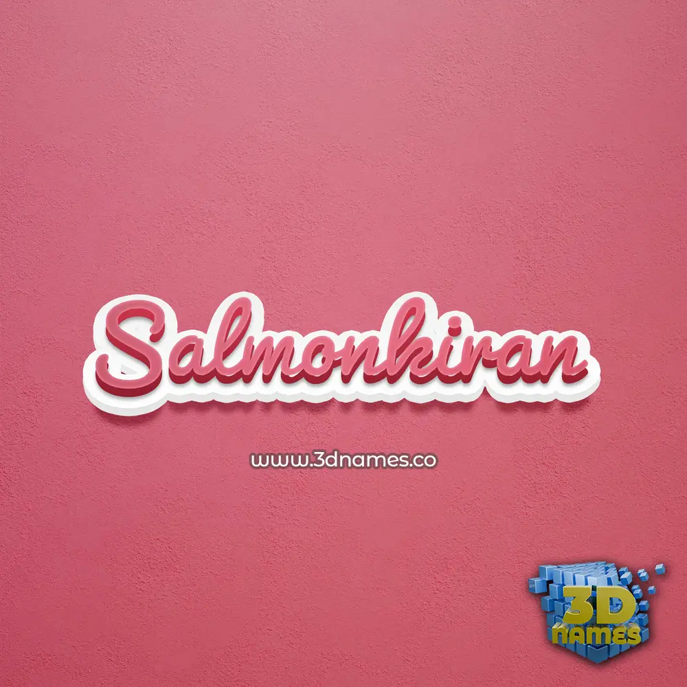 salmonkiran in Red Scribble style - 3D name wallpaper salmonkiran in Red Scribble style - 3D name wallpaper