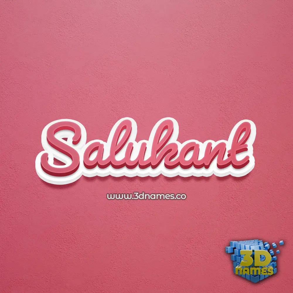 salukant in Red Scribble style - 3D name wallpaper