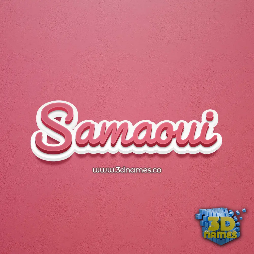samaoui in Red Scribble style - 3D name wallpaper samaoui in Red Scribble style - 3D name wallpaper