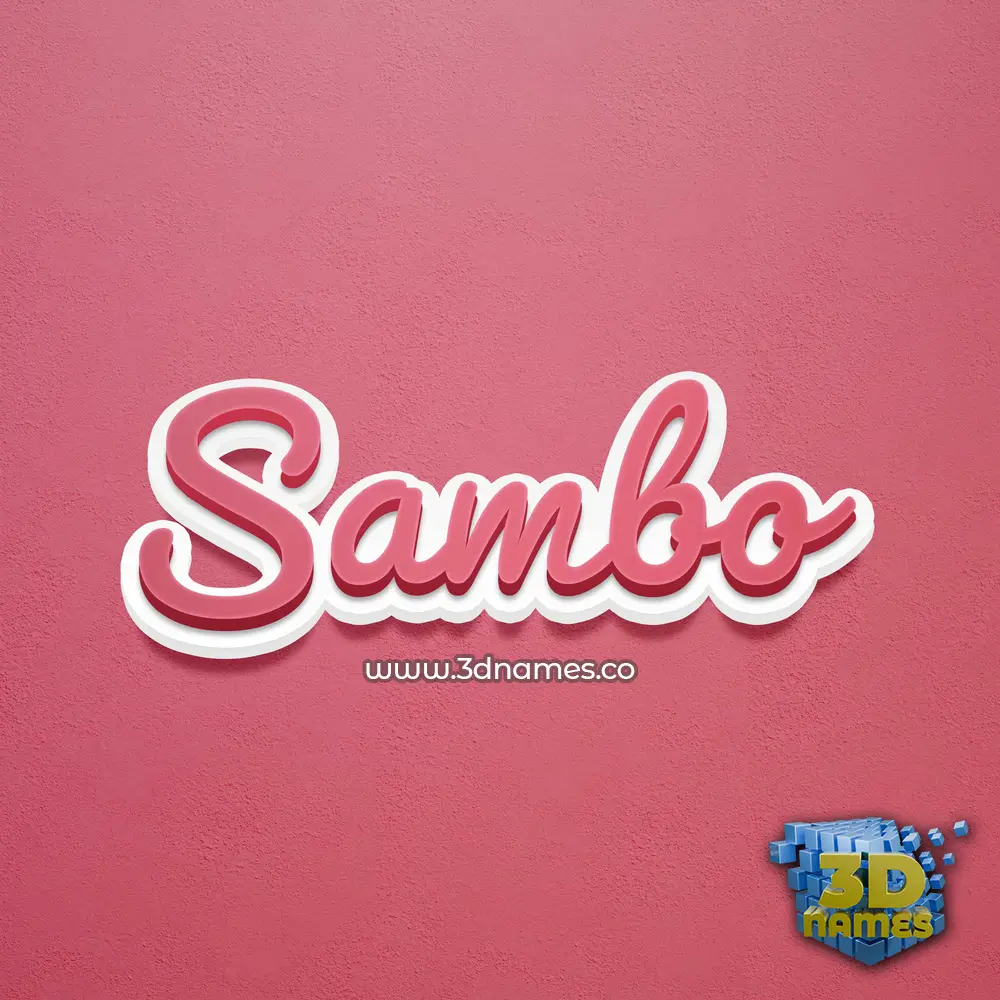 sambo in Red Scribble style - 3D name wallpaper sambo in Red Scribble style - 3D name wallpaper
