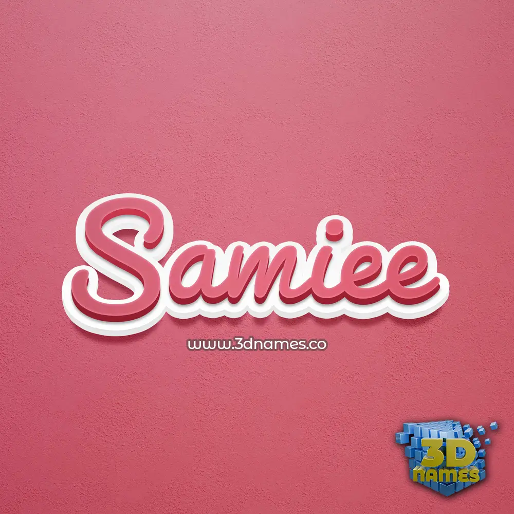 samiee in Red Scribble style - 3D name wallpaper