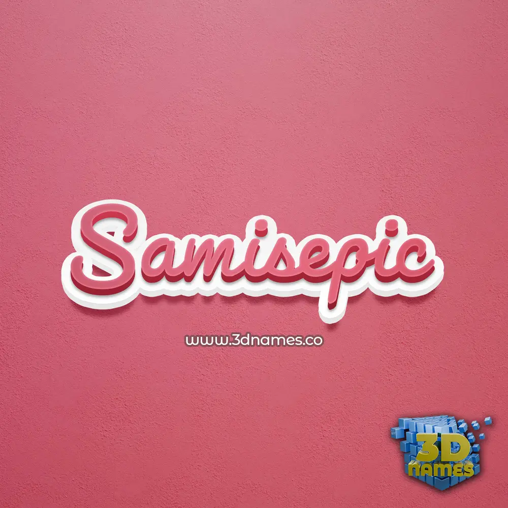 samisepic in Red Scribble style - 3D name wallpaper samisepic in Red Scribble style - 3D name wallpaper