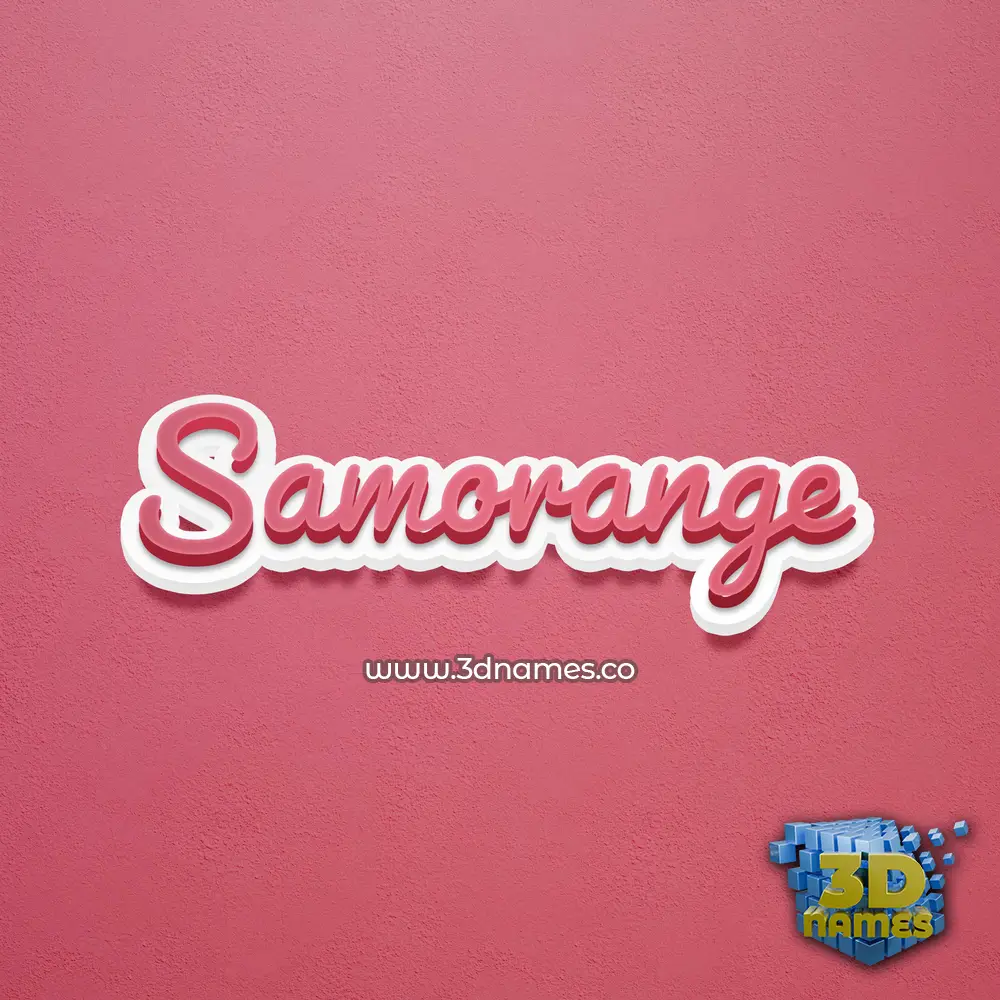 samorange in Red Scribble style - 3D name wallpaper samorange in Red Scribble style - 3D name wallpaper