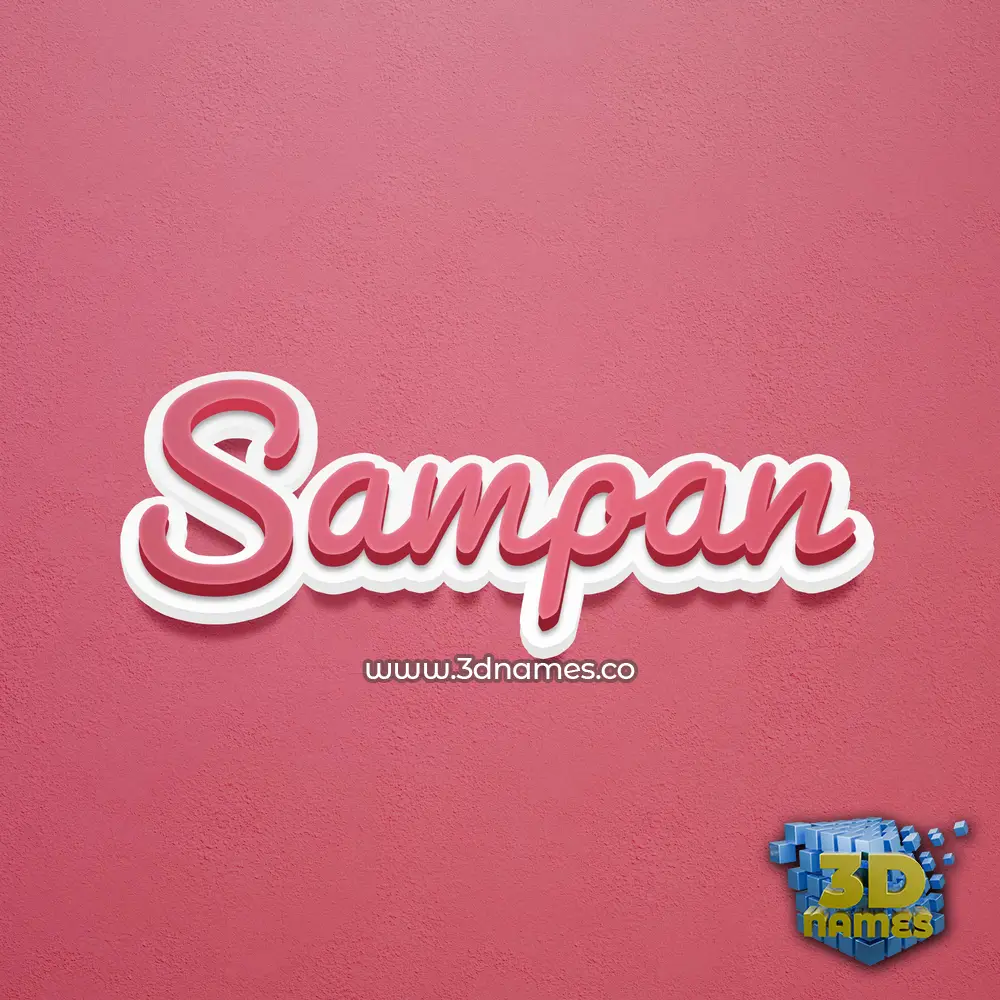 sampan in Red Scribble style - 3D name wallpaper sampan in Red Scribble style - 3D name wallpaper