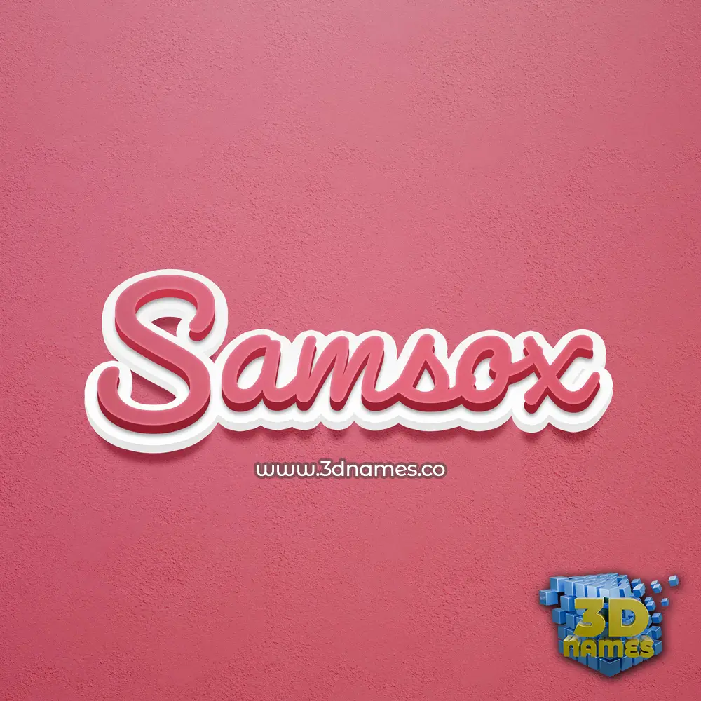 samsox in Red Scribble style - 3D name wallpaper samsox in Red Scribble style - 3D name wallpaper