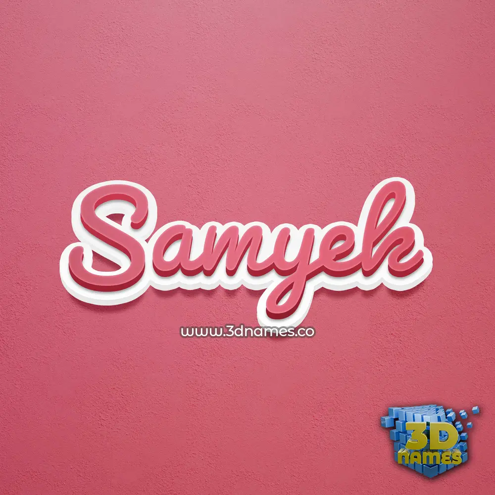 samyek in Red Scribble style - 3D name wallpaper samyek in Red Scribble style - 3D name wallpaper