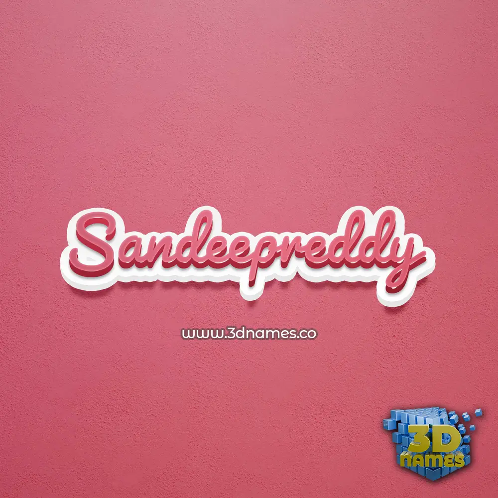sandeepreddy in Red Scribble style - 3D name wallpaper
