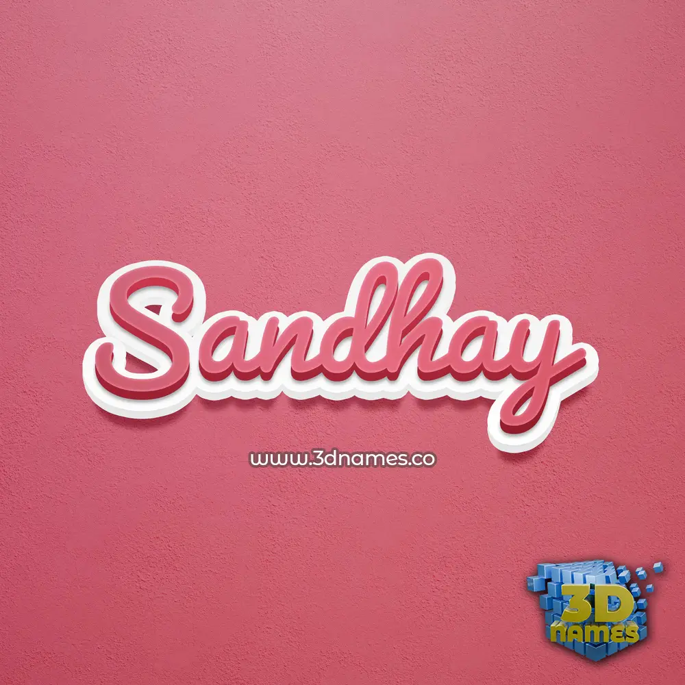 sandhay in Red Scribble style - 3D name wallpaper