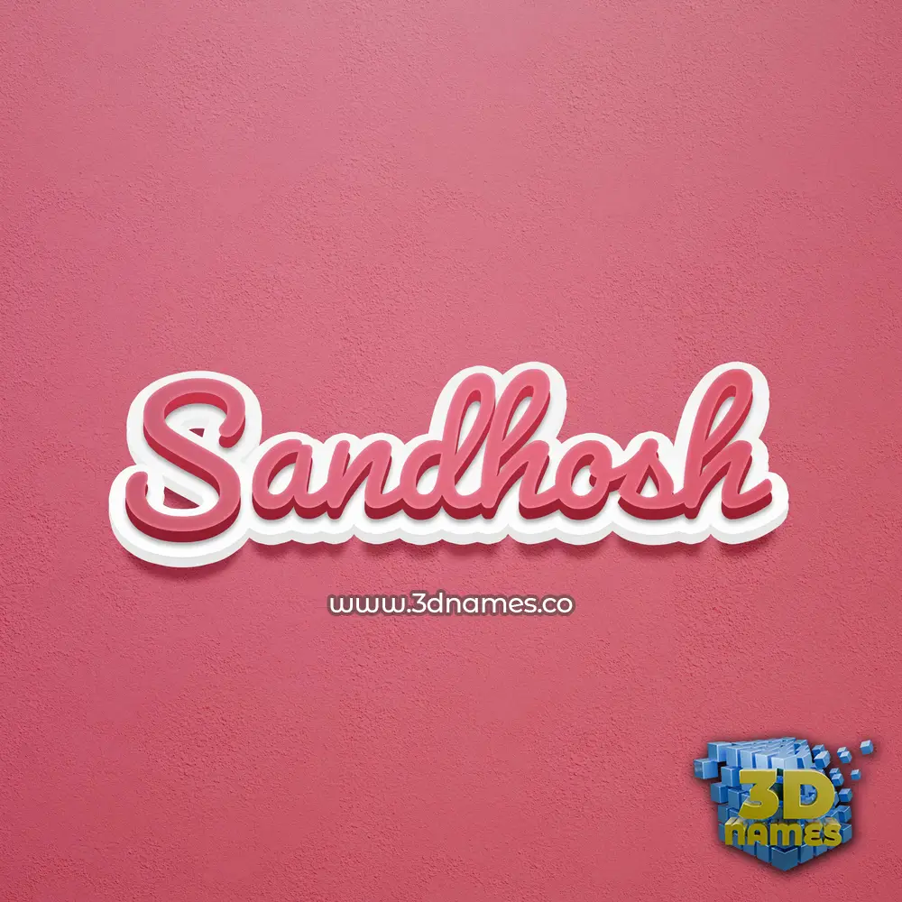 sandhosh in Red Scribble style - 3D name wallpaper sandhosh in Red Scribble style - 3D name wallpaper