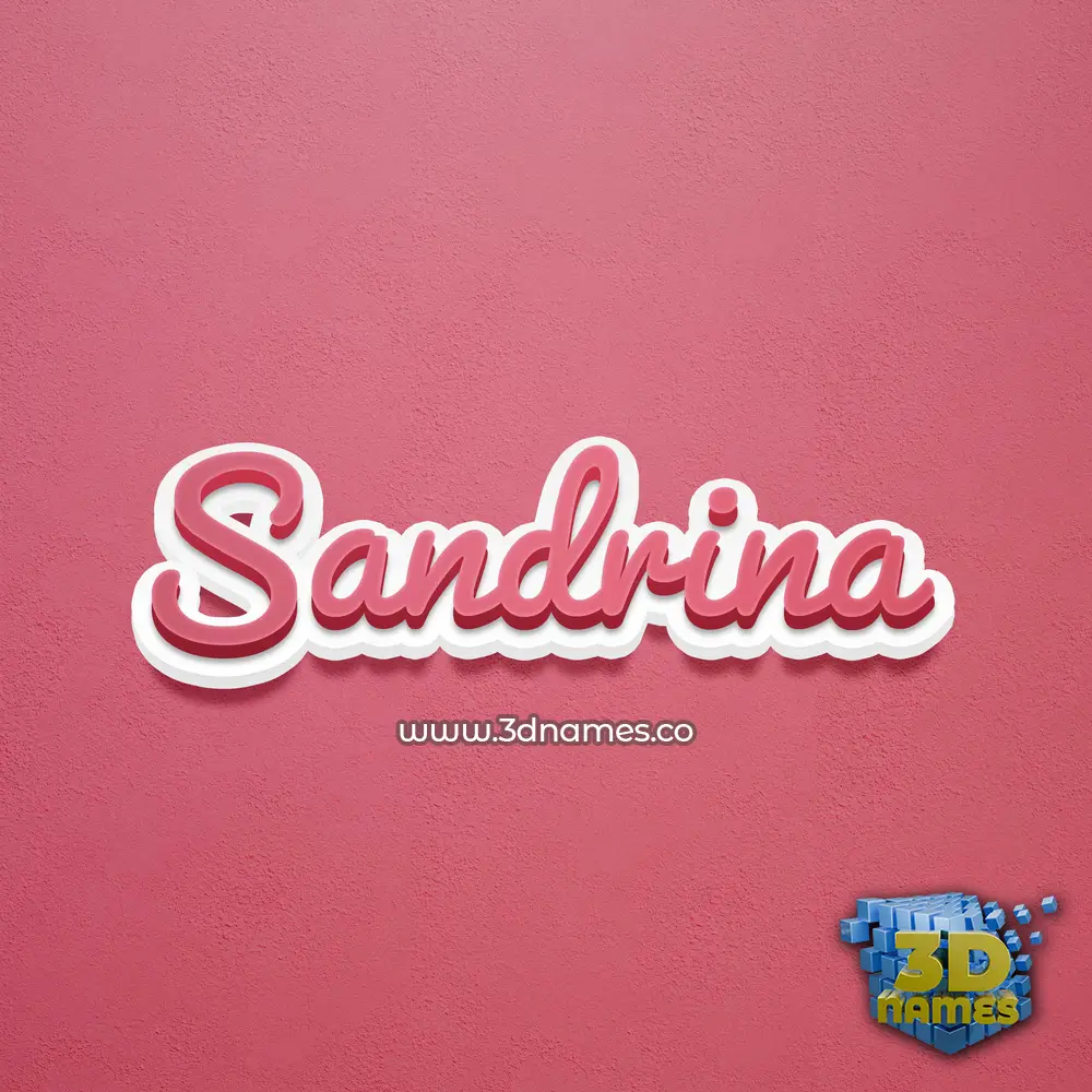 sandrina in Red Scribble style - 3D name wallpaper