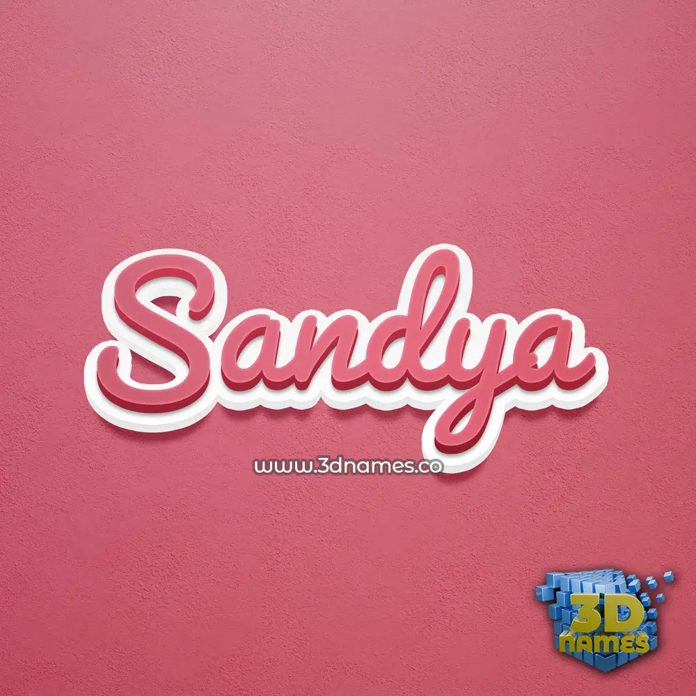 sandya in Red Scribble style - 3D name wallpaper