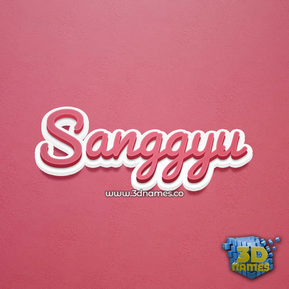 sanggyu in Red Scribble style - 3D name wallpaper sanggyu in Red Scribble style - 3D name wallpaper