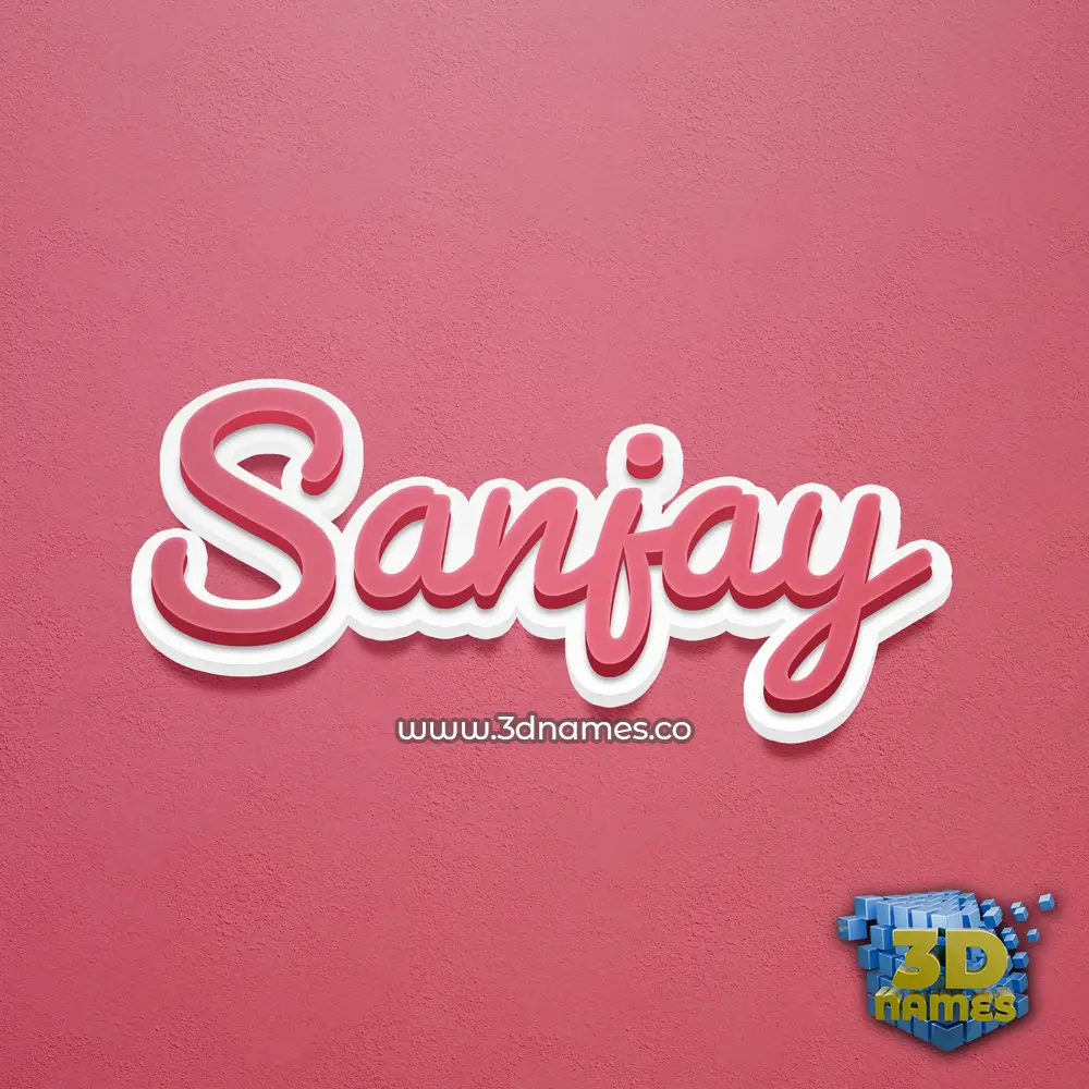 sanjay in Red Scribble style - 3D name wallpaper