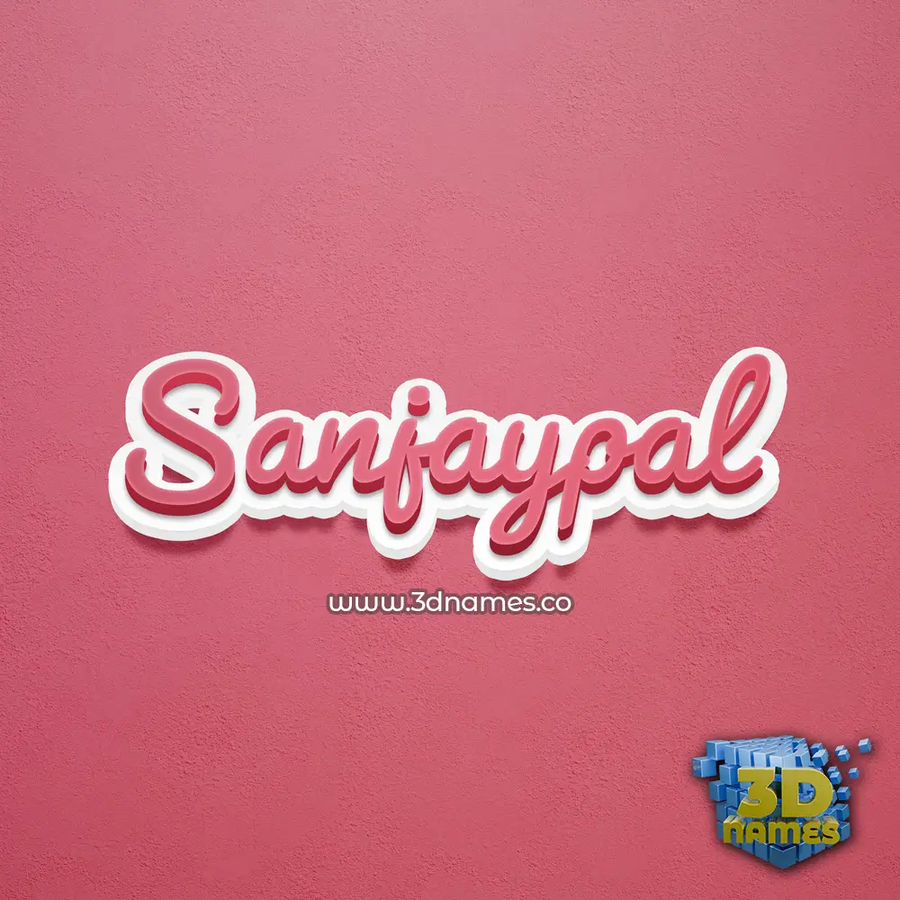 sanjaypal in Red Scribble style - 3D name wallpaper