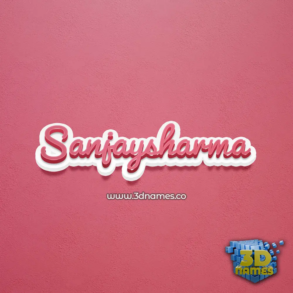 sanjaysharma in Red Scribble style - 3D name wallpaper
