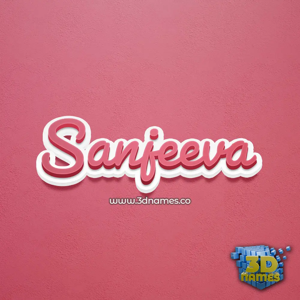 sanjeeva in Red Scribble style - 3D name wallpaper