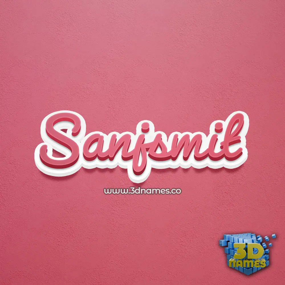 sanjsmit in Red Scribble style - 3D name wallpaper