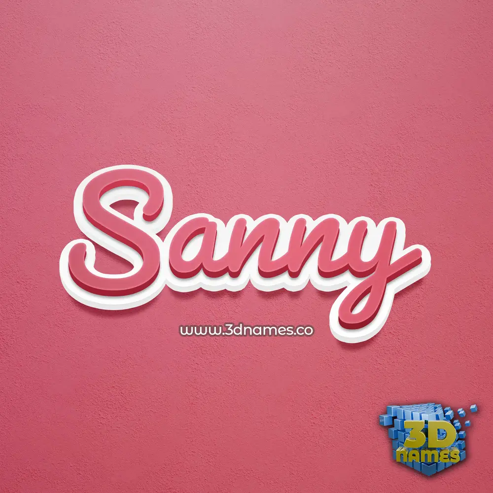 sanny in Red Scribble style - 3D name wallpaper sanny in Red Scribble style - 3D name wallpaper