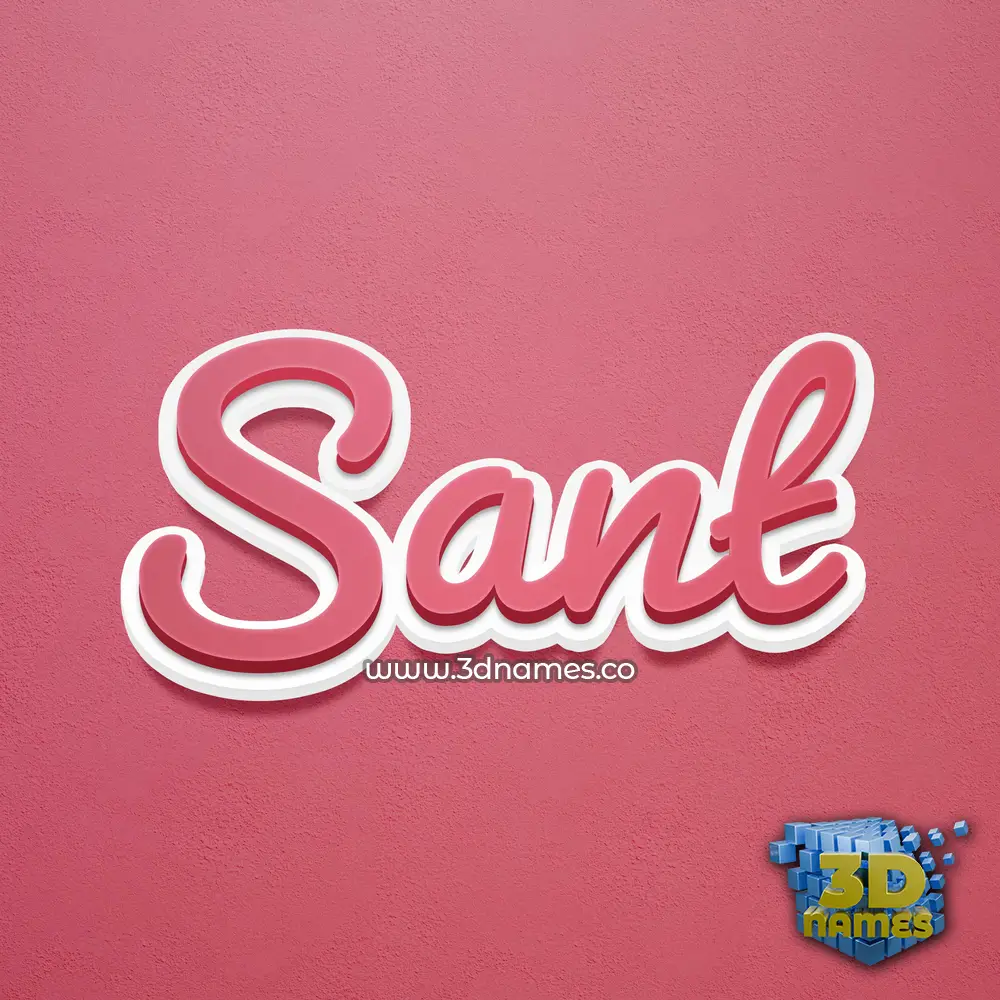 sant in Red Scribble style - 3D name wallpaper sant in Red Scribble style - 3D name wallpaper