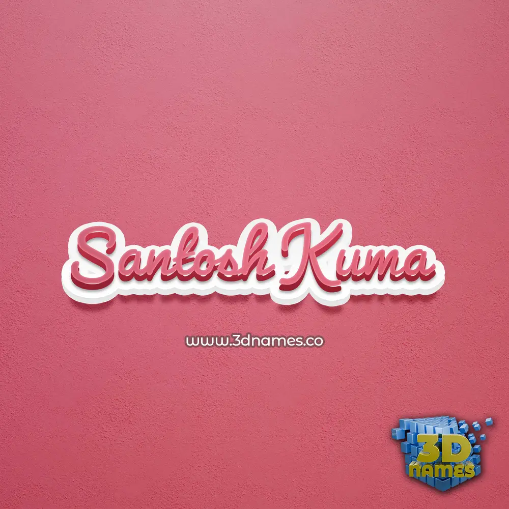 santosh kuma in Red Scribble style - 3D name wallpaper santosh kuma in Red Scribble style - 3D name wallpaper