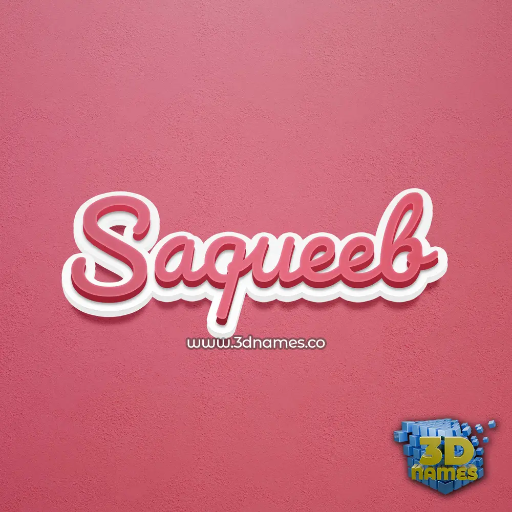 saqueeb in Red Scribble style - 3D name wallpaper saqueeb in Red Scribble style - 3D name wallpaper