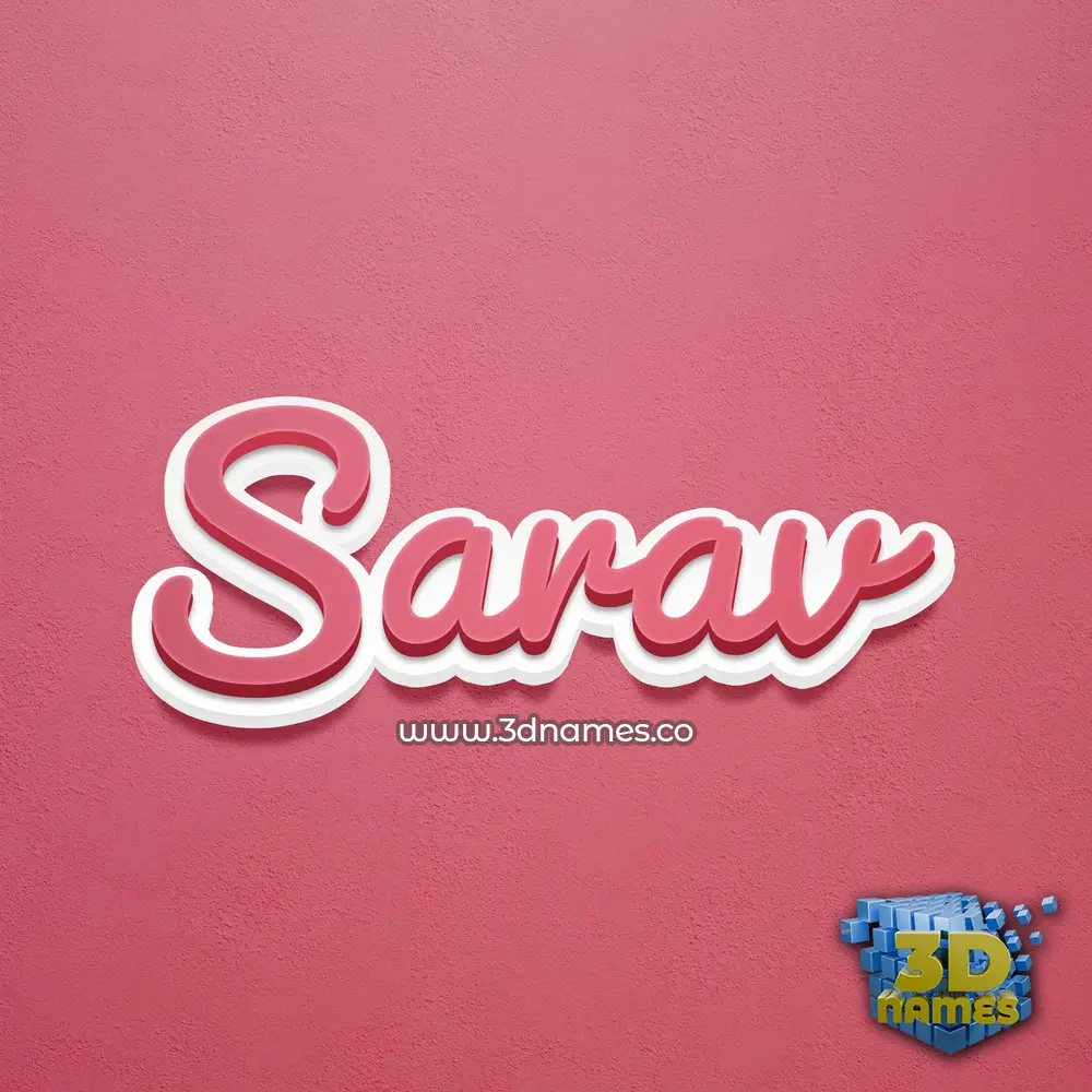 sarav in Red Scribble style - 3D name wallpaper sarav in Red Scribble style - 3D name wallpaper