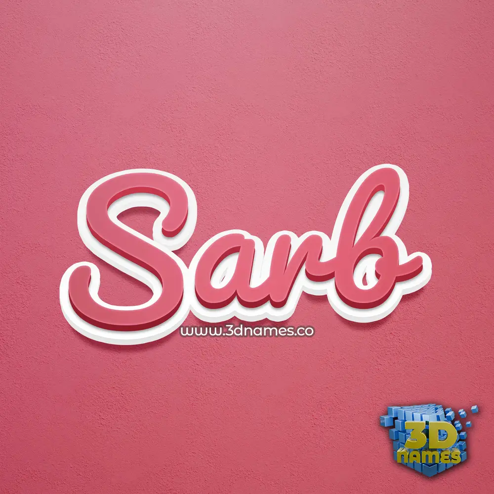 sarb in Red Scribble style - 3D name wallpaper