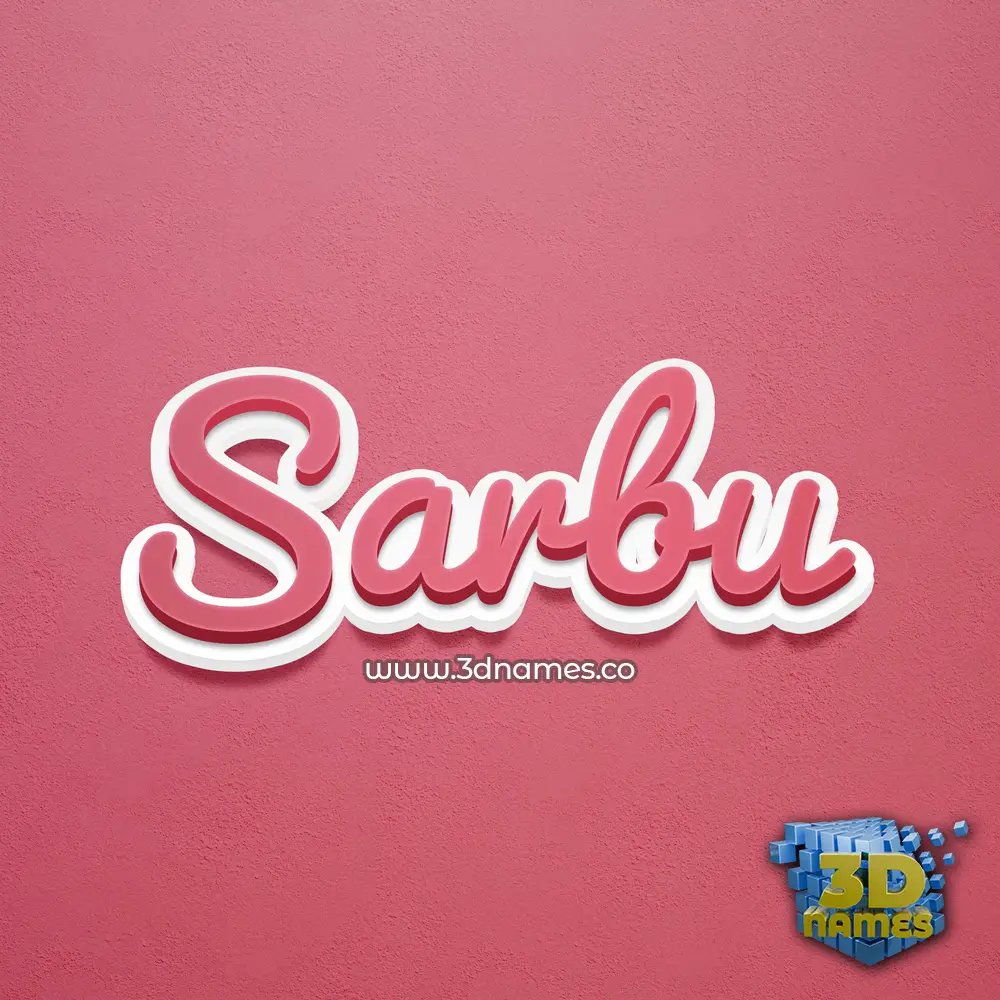 sarbu in Red Scribble style - 3D name wallpaper