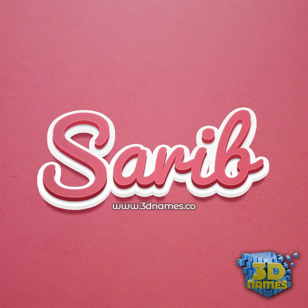 sarib in Red Scribble style - 3D name wallpaper sarib in Red Scribble style - 3D name wallpaper
