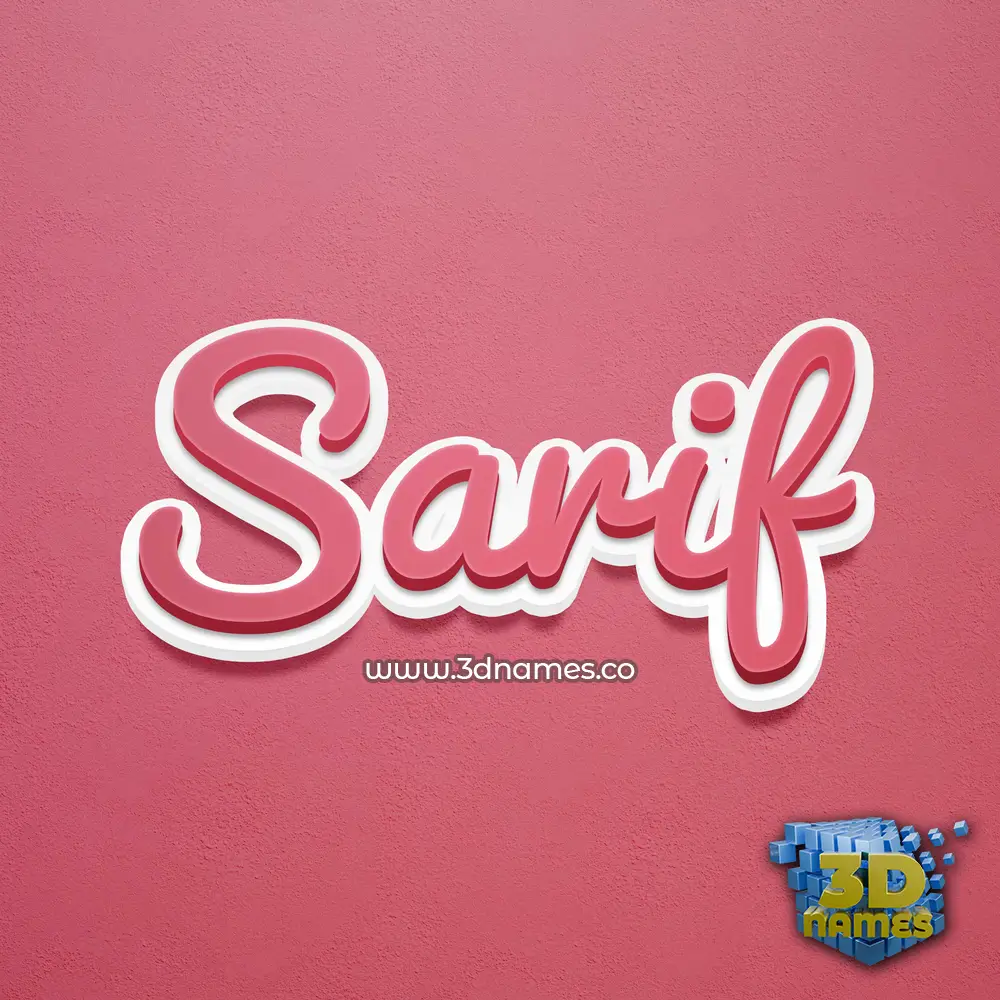 sarif in Red Scribble style - 3D name wallpaper sarif in Red Scribble style - 3D name wallpaper