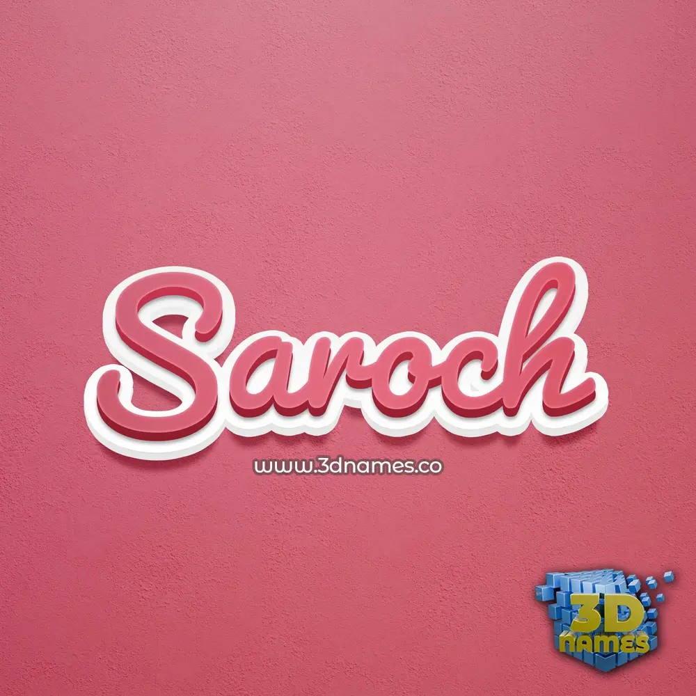 saroch in Red Scribble style - 3D name wallpaper saroch in Red Scribble style - 3D name wallpaper