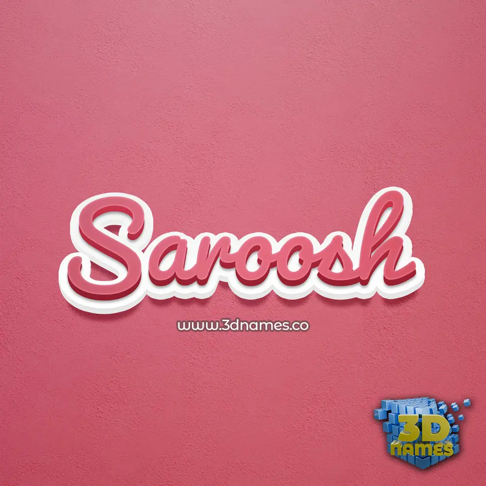 saroosh in Red Scribble style - 3D name wallpaper saroosh in Red Scribble style - 3D name wallpaper